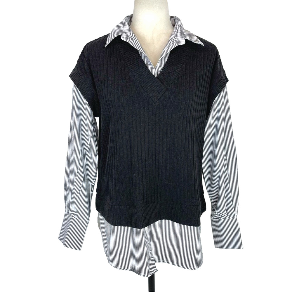Suzy Shier black fooler sweater
